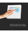 4 Sone RGB+W WiFi veggpanel fjernkontroll, 3V - 86x86mm, hvit, 4 soner, dimbar, RF 2.4GHz