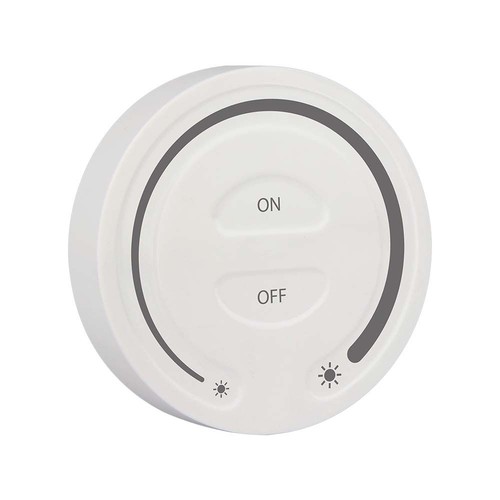 Trådløs Touch lysdemper til LED strips, hvit - 12V/24V, veggmontert, til enkeltfarget LED