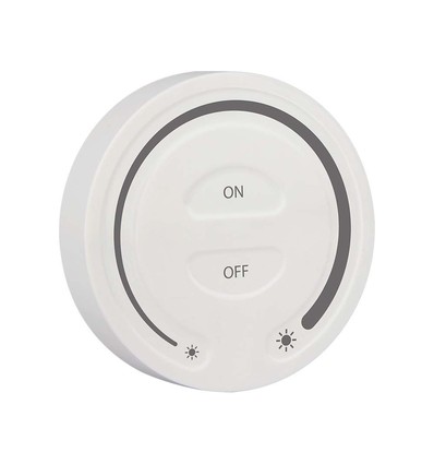 Trådløs Touch lysdemper til LED strips, hvit - 12V/24V, veggmontert, til enkeltfarget LED