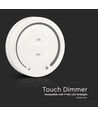 Trådløs Touch lysdemper til LED strips, hvit - 12V/24V, veggmontert, til enkeltfarget LED