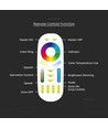 Touch fjernkontroll til RGB+CCT LED strips - 4 soner, hvit, touch kontroll