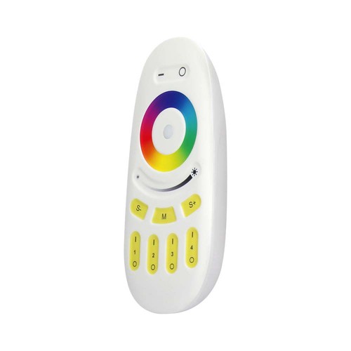 Trådløs Touch RGB+W fjernkontroll - 4 soner, 2.4GHz, hvit, til RGB+W LED strips