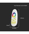 Trådløs Touch RGB+W fjernkontroll - 4 soner, 2.4GHz, hvit, til RGB+W LED strips