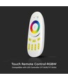 Trådløs Touch RGB+W fjernkontroll - 4 soner, 2.4GHz, hvit, til RGB+W LED strips