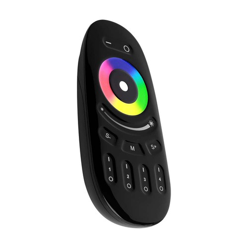 Touch fjernkontroll til RGB+W - Sort, 4 soner, 2.4GHz, batteridrevet