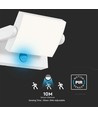 17W LED vegglampe med sensor - IP65, 2580lm, hvit, 3000K, PIR sensor
