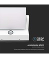 17W LED vegglampe med sensor - IP65, 2580lm, hvit, 3000K, PIR sensor
