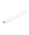 40cm 2W LED skaplampe med PIR sensor, 5V - Sølv, 2200mA batteri, IP20, 3000K