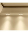 Dobbel GU10 downlight for gipsloft innsparkling - Ekskl. lyskilde og sokkel, hull: 195x105mm, nedsenket