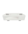 GU10 gips innfellingsspot til 3 lyskilder - Firkantet, hvit, overmalbar, hullmål: 35,5 x 10,5 cm