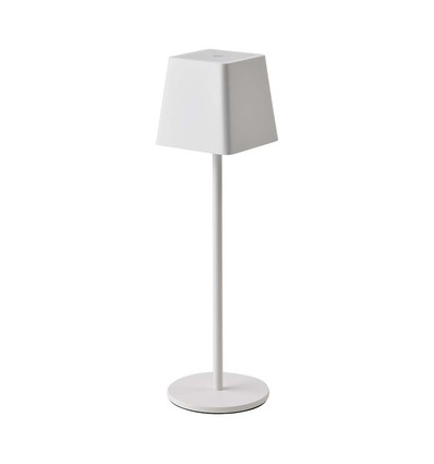 Oppladbar LED bordlampe Inne/ute - Hvit, touch dimbar, IP54, varm hvitt lys
