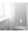 Oppladbar LED bordlampe Inne/ute - Hvit, touch dimbar, IP54, varm hvitt lys