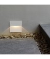 3W LED vegglampe til trapper - IP65, hvit, 15,4x15,1 cm, innfellingsspot til trinn