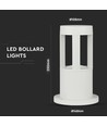 10W LED hagelampe / vegglampe, 25cm - IP65, hvit kropp, 1000lm, 6400K, utendørs