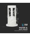 10W LED hagelampe / vegglampe, 25cm - IP65, hvit kropp, 1000lm, 6400K, utendørs