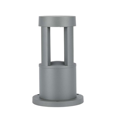 10W LED hagelampe / bedlampe, 25cm - IP65, 6400K, grå, utendørs