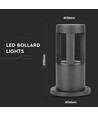 10W sort LED hagelampe, 25cm - 100lm/W, IP65, 110 grader, 230V