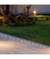 1W LED nedgravingsspot - 6400K, sort, 12V
