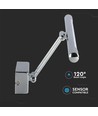64cm 12W LED bilde-/speillampe - Krom, 3000K, vippbar, inkl. lyskilde