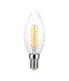 E14 4W dimbar LED kronepære - Twisted candle filament, 350lm, varm hvit