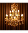 E14 4W dimbar LED kronepære - Twisted candle filament, 350lm, varm hvit