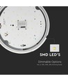 10W Full Rund Kuppel Lys - Nød Batteri, Sensor, Samsung Chip, 4000K
