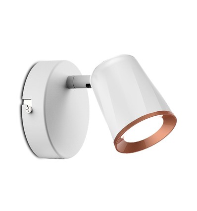 6W LED vegglampe - 4000K, hvit