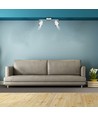 12W dobbel LED vegglampe - 3000K, hvit