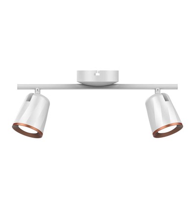12W LED vegglampe med dobbelt hode - 4000K, hvit, justerbar, 960lm, innendørs