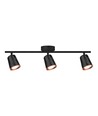 18W sort LED vegglampe - 3000K, 3 hoder