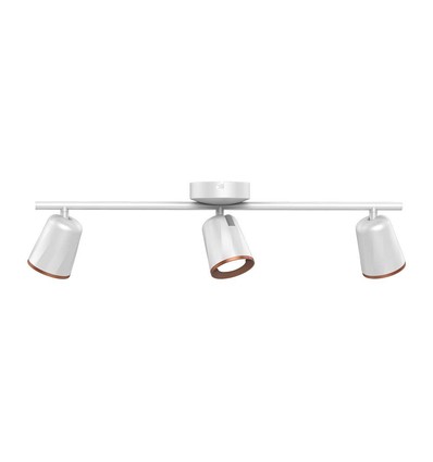 18W LED vegglampe - 4000K, hvit, 3 hoder