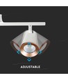 18W LED vegglampe - 4000K, hvit, 3 hoder