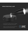 4,5W LED vegglampe - 420lm, IP20, sort finish, inkl. lyskilde