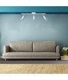 13,5W LED vegglampe - 1260lm, 4000K, hvit, 3-hoder design, inkl. lyskilde