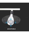 13,5W LED vegglampe - 1260lm, 4000K, hvit, 3-hoder design, inkl. lyskilde