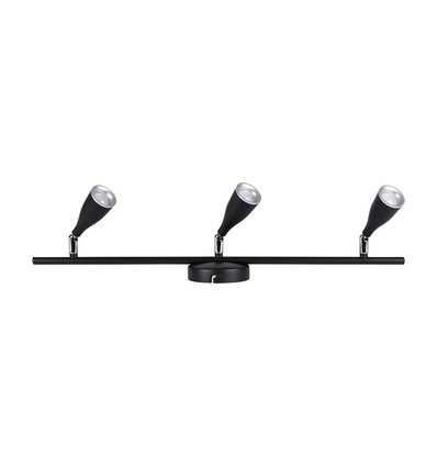13,5W LED vegglampe, 3-hoder design - 4000K, sort, utendørs, IP65