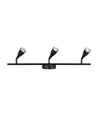 13,5W LED vegglampe, 3-hoder design - 4000K, sort, utendørs, IP65