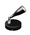 4,5W LED vegglampe med bryter - 420lm, IP20 innendørs, sort, varm hvit, inkl. lyskilde