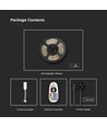 90 LED Stripe Sett - IP65 Stripelys, kompatibel med Alexa, Google Home, RGB+3in1, EU-plugg