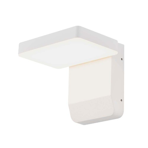 17W kvadratisk LED vegglampe - IP65, hvit, 150lm/W, aluminium, inkl. lyskilde
