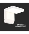 17W kvadratisk LED vegglampe - IP65, hvit, 150lm/W, aluminium, inkl. lyskilde