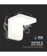 17W kvadratisk LED vegglampe - IP65, hvit, 150lm/W, aluminium, inkl. lyskilde