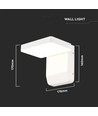 17W LED vegglampe - 4000K, hvit