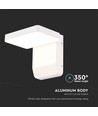 17W LED vegglampe - 4000K, hvit