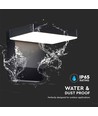 17W LED vegglampe - 4000K, sort
