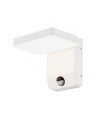 17W hvit kvadratisk vegglampe med sensor - 2580lm, IP65, 4000K, PIR sensor