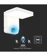 17W hvit kvadratisk vegglampe med sensor - 2580lm, IP65, 4000K, PIR sensor