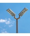 300W LED solcelle gatelykt - 3500lm, 6400K, aluminium, IP65, inkl. solcellepanel og batteri