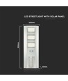 300W LED solcelle gatelykt - 3500lm, 6400K, aluminium, IP65, inkl. solcellepanel og batteri