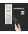 300W LED solcelle gatelykt - 3500lm, 6400K, aluminium, IP65, inkl. solcellepanel og batteri